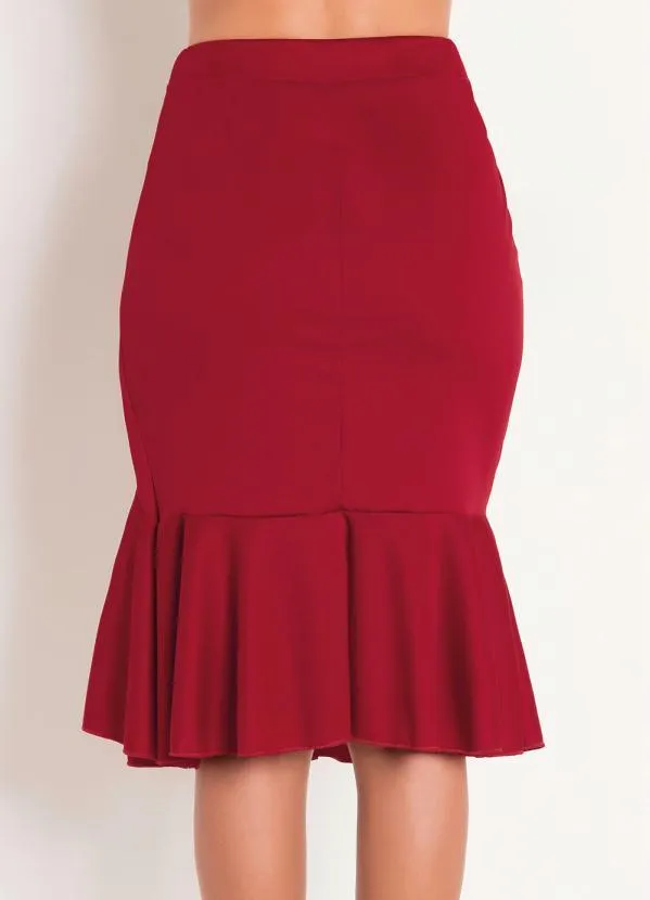 Rosalie - Saia Vermelha com Babados 3