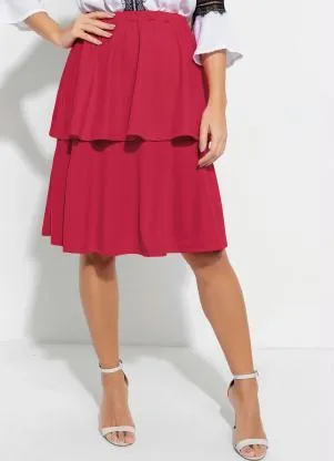 Outlet Saia Vermelha com Babados