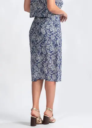 Maria Filó - Saia Viscose Sicilia Estampado - MARIA FILÓ