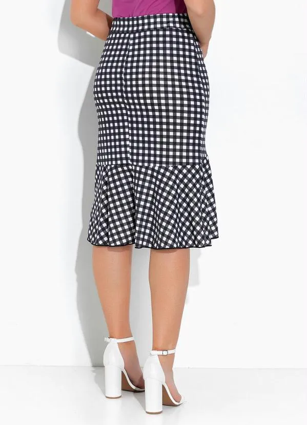 Rosalie - Saia Xadrez com Babado 2