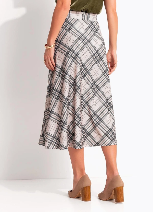 Quintess - Saia Xadrez em Malha Canelada 2