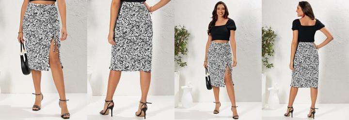 Saia Zebra Abstrata em Malha