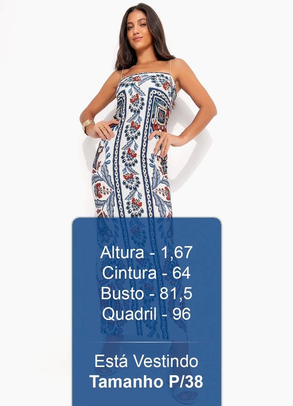 Farm - Vestido Midi Lenço Nautico Off White 5