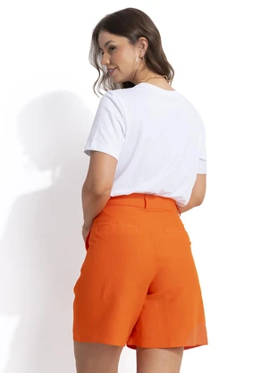 Colcci - Bermuda Linho Viscolinho Laranja - COLCCI