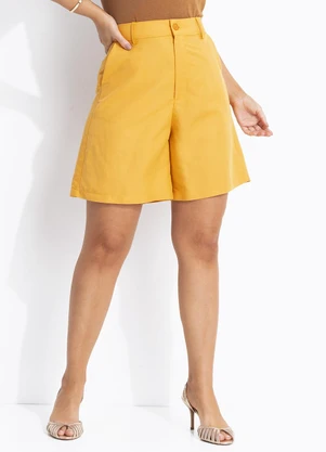 Colcci - Bermuda Linho Viscolinho Laranja - COLCCI