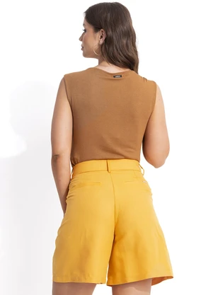 Colcci - Bermuda Linho Viscolinho Laranja - COLCCI