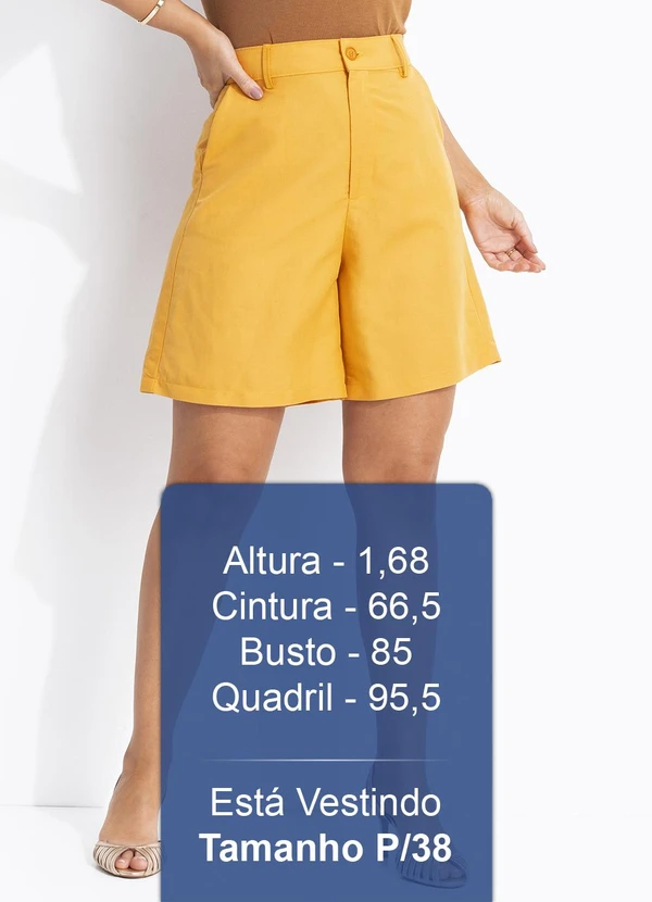 Colcci - Bermuda Linho Viscolinho Laranja 6