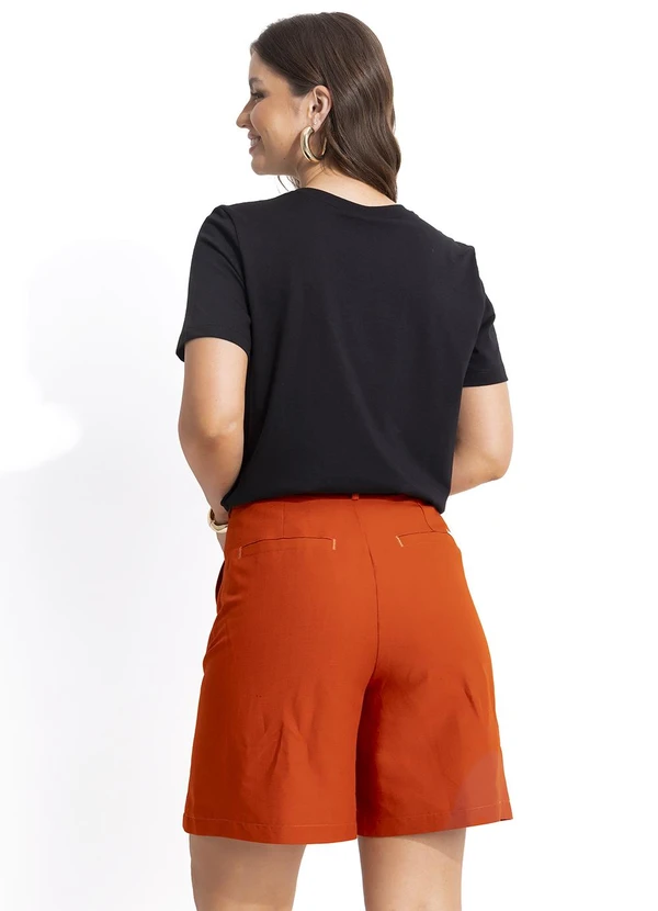 Colcci - Bermuda Linho Viscolinho Laranja 3