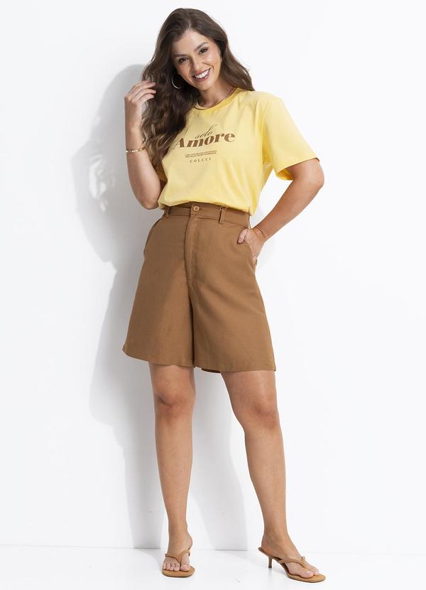 Colcci - Bermuda Linho Viscolinho Marrom 3