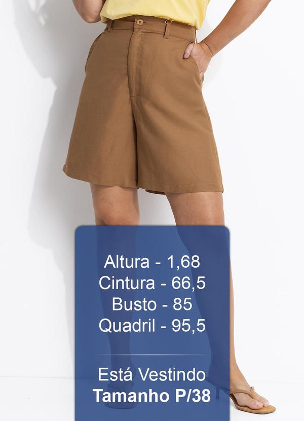 Colcci - Bermuda Linho Viscolinho Marrom 6