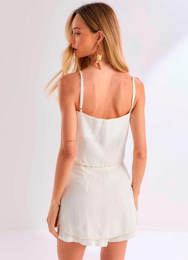 Carlota Costa - Saia Short Bordada Branco 4