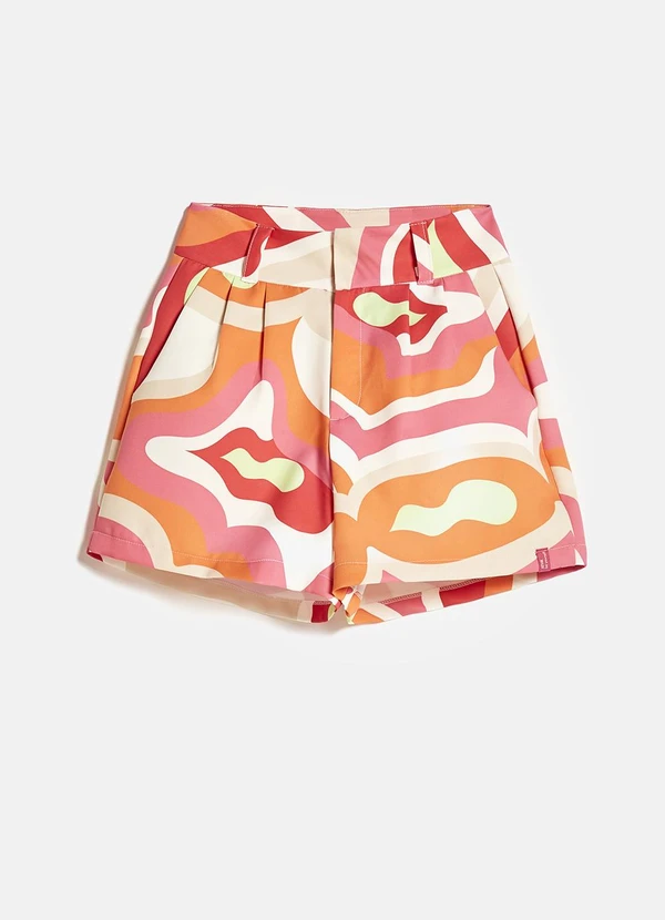 Authoria - Short Alfaiataria Abstrato Multi Colorido 3