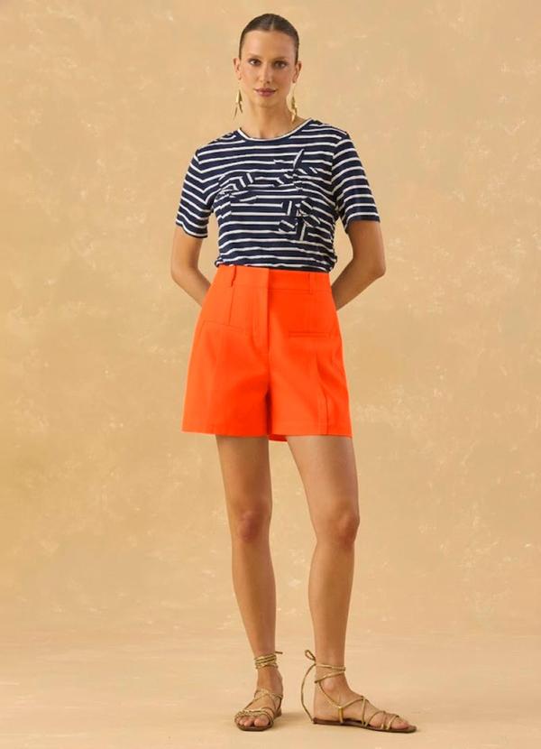 Carlota Costa - Short Alfaiataria Laranja 2