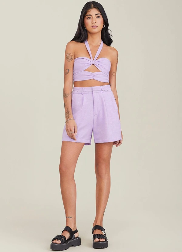 Authoria - Short Alfaiataria Lilás Lilás 3