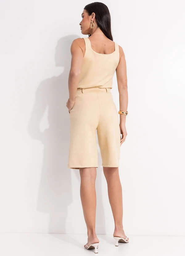 Quintess - Short Amarelo Manteiga em Malha Suede 8