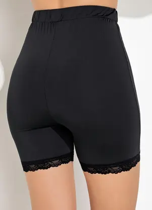 Rosalie - Short Anágua Preto em Malha Fria - ROSALIE