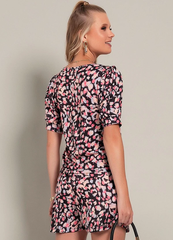 Moda Pop - Short Animal Print Colors em Jersey Acetinado 2