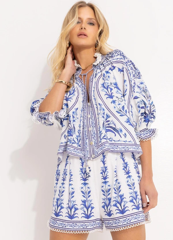 Farm - Short Antonia Azul 3