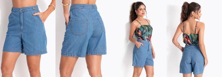 Short Azul Claro em Jeans