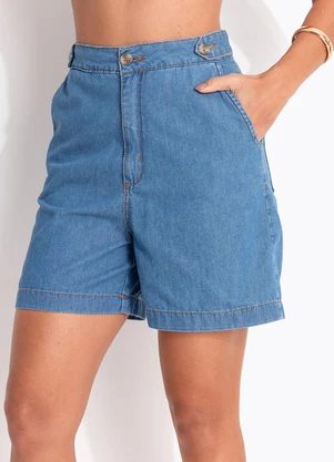 Quintess - Short Azul Claro em Jeans - QUINTESS