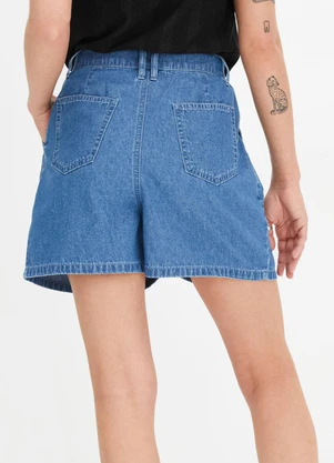 bonprix - Short Azul em Jeans Leve - BONPRIX