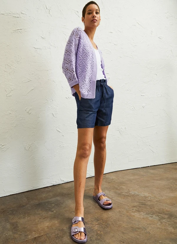 bonprix - Short Azul Escuro em Jeans Leve 5