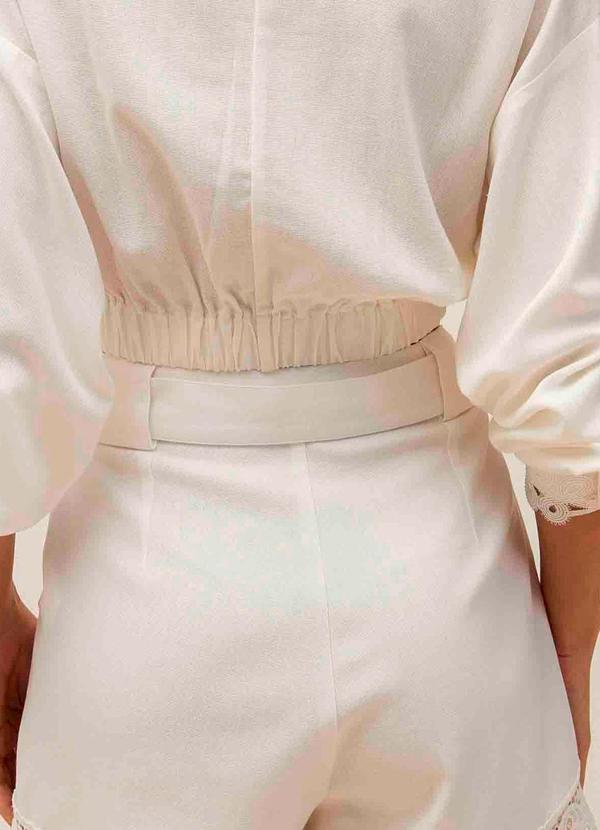 Carlota Costa - Short Barrado Branco 2