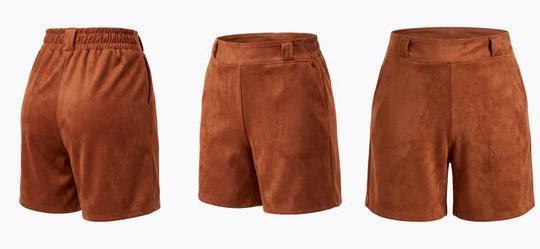 Short Caramelo em Malha Suede