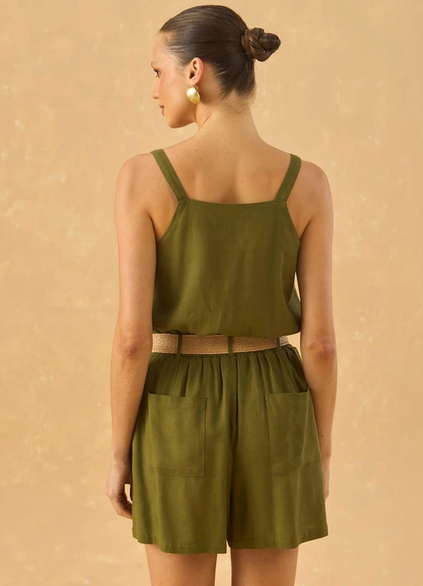 Carlota Costa - Short Clochard com Cinto Verde 2