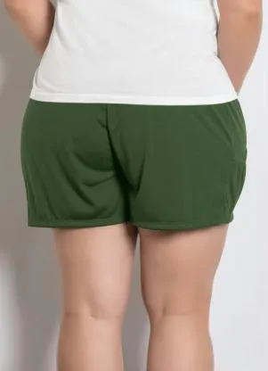 Moda Pop - Short com Bolsos Verde Militar - MODA POP