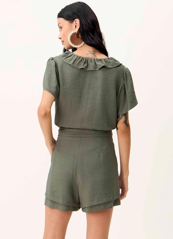 Carlota Costa - Short com Cinto Ponteiras Verde 4