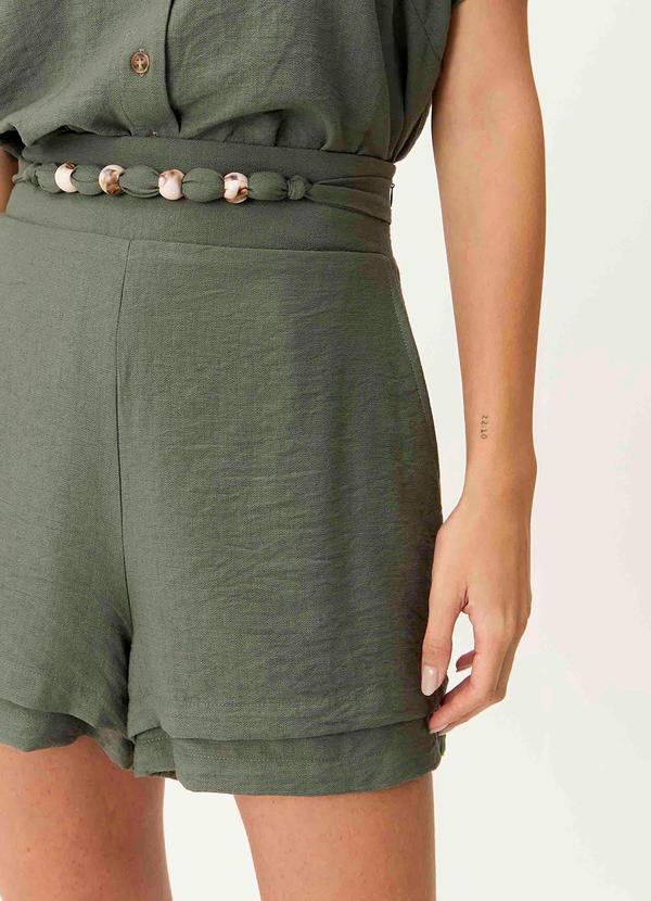 Carlota Costa - Short com Cinto Ponteiras Verde 5