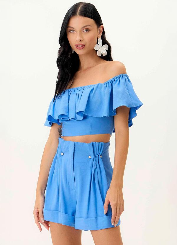 Carlota Costa - Short com Piercing Azul 3