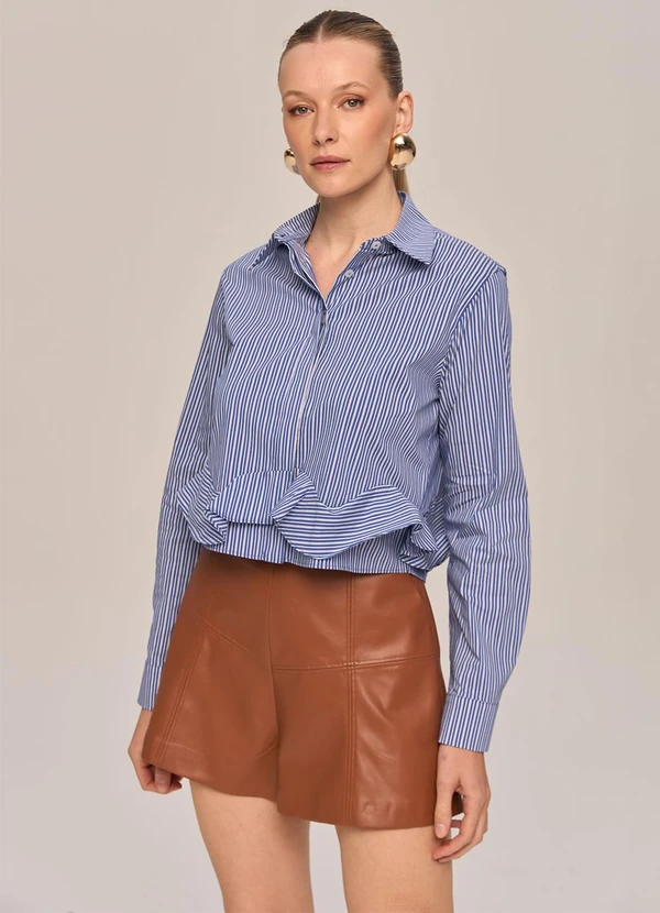 Carlota Costa - Short Couro Marrom 3