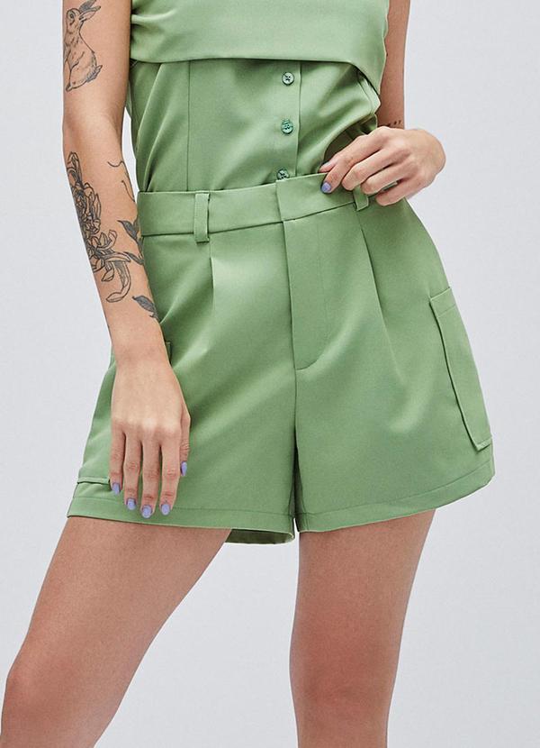 Authoria - Short de Alfaiataria Verde Verde