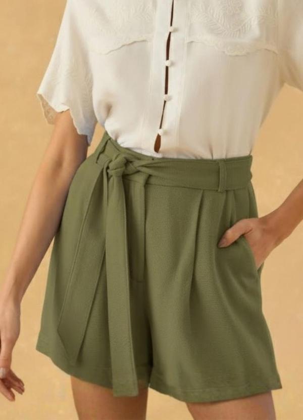 Carlota Costa - Short de Alfaiataria Verde