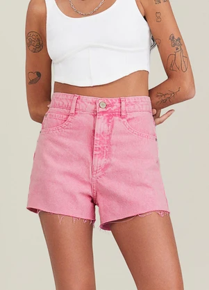 Authoria - Short de Sarja Rosa Rosa - AUTHORIA