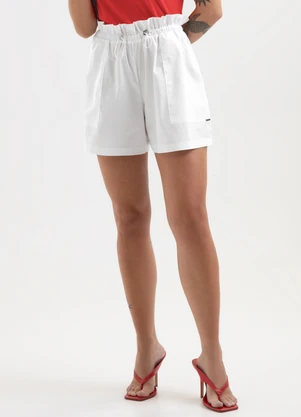 Cativa - Short em Tricoline Branco - CATIVA