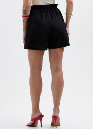 Cativa - Short em Tricoline Preto - CATIVA