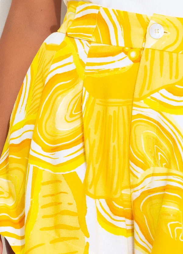 Farm - Short em Viscolinho Amarelo 7