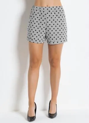 Moda Pop - Short Estampado Poá com Elástico no Cós - MODA POP