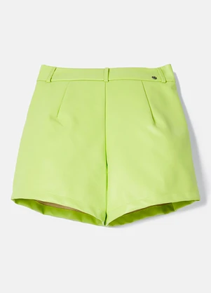 Authoria - Short Fake Leather Lima Verde Limão - AUTHORIA