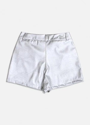 Authoria - Short Fake Leather Metalizado Prata - AUTHORIA