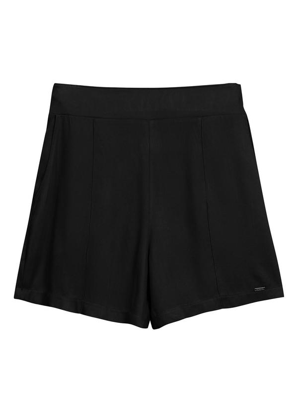 Marialícia - Short Feminino Alfaiataria Preto