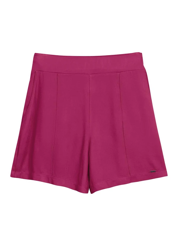 Marialícia - Short Feminino Alfaiataria Rosa
