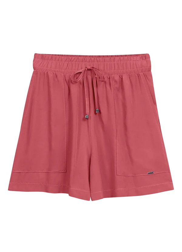 Marialícia - Short Feminino Bolsos Rosa 3