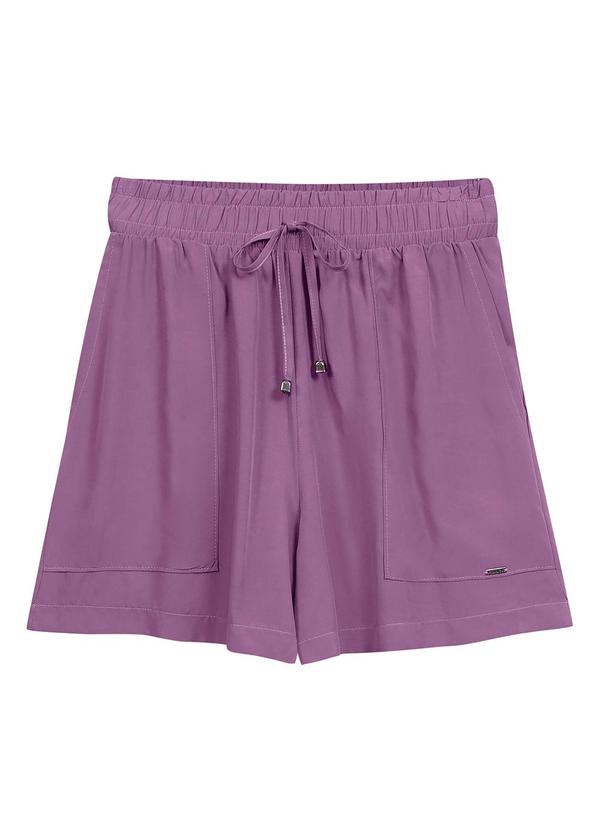 Marialícia - Short Feminino Bolsos Roxo