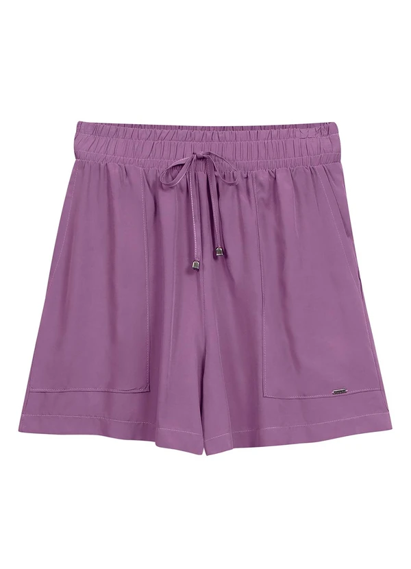 Marialícia - Short Feminino Bolsos Roxo