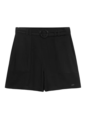 Marialícia - Short Feminino com Cinto Preto - MARIALÍCIA