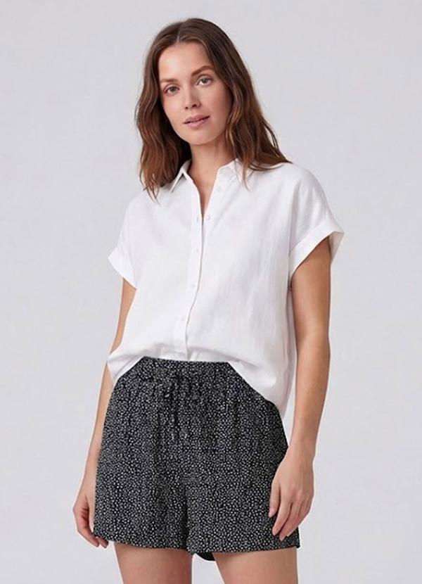 Infinita Cor - Short Feminino com Cós e Laço Preto 2